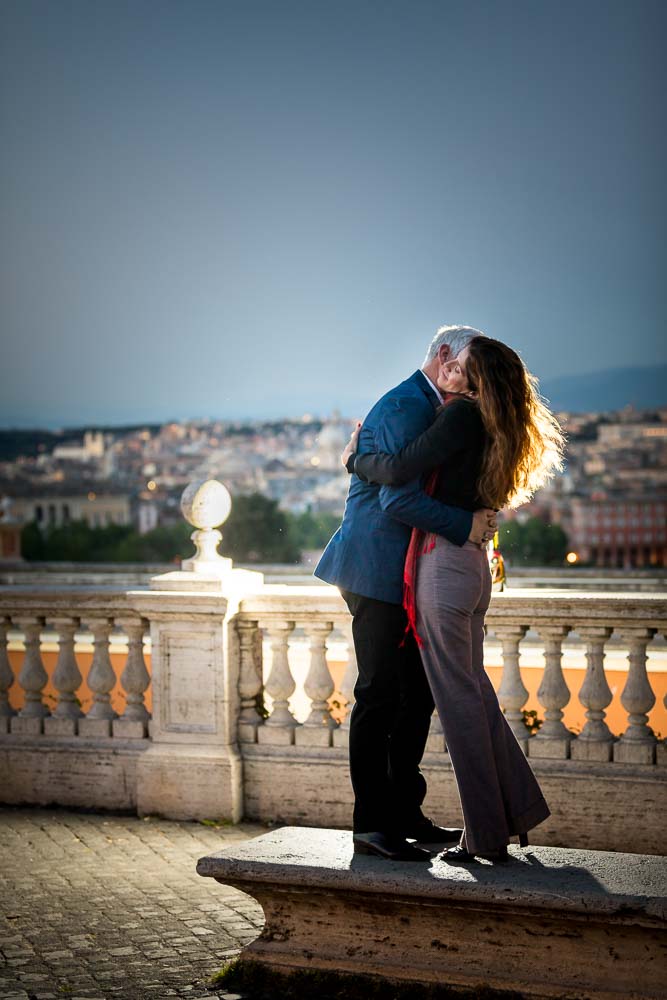 Night time photography session in Italy. Photo by Andrea Matone photographer Rome. Romantic Surprise Proposal Photography