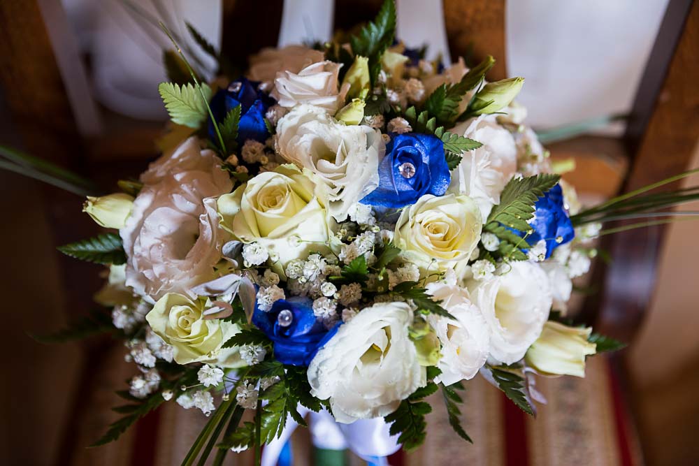 Bridal flower bouquet closeup