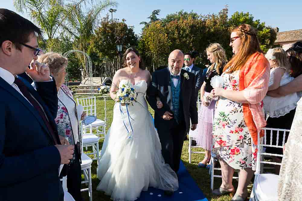 Bride enters the ceremony