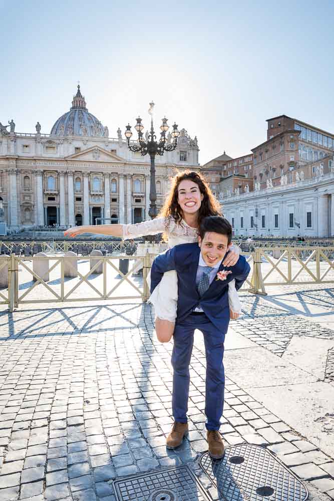 Flying newlyweds