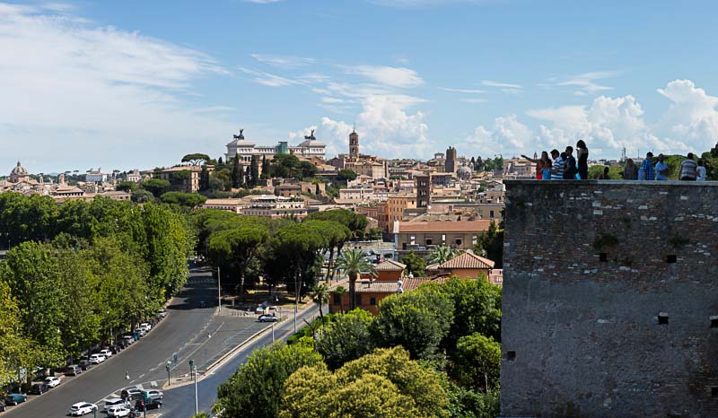 Giardino degli Aranci park in Rome Italy.