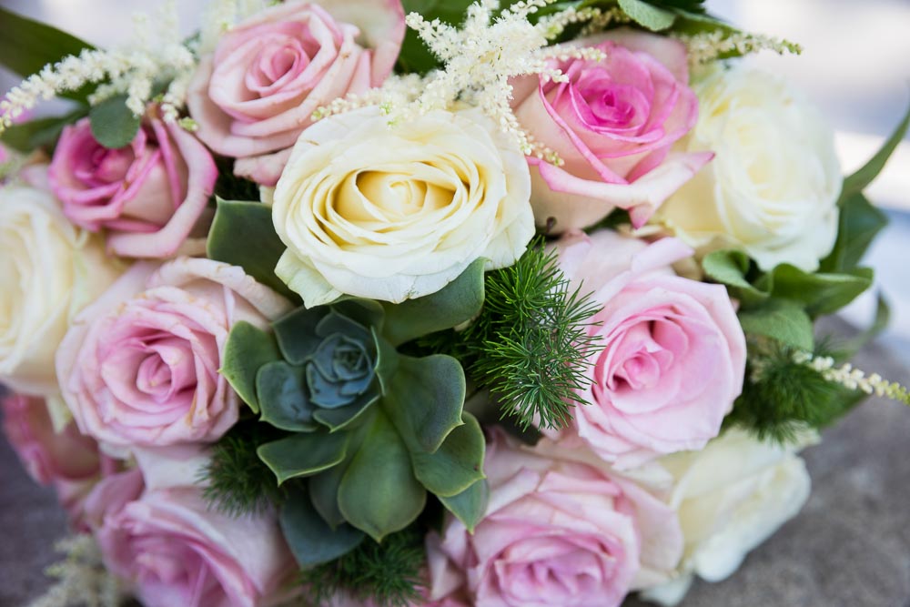 Close up bridal bouquet