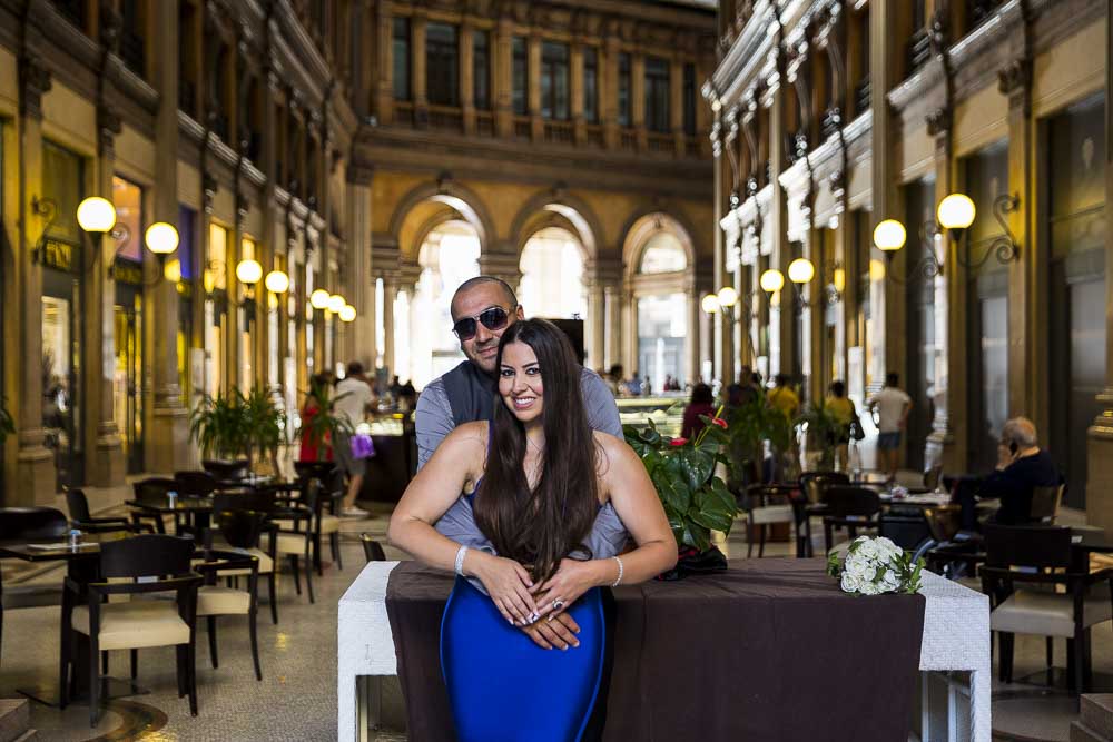 Portrait picture taken inside Galleria Alberto Sordi shopping mall