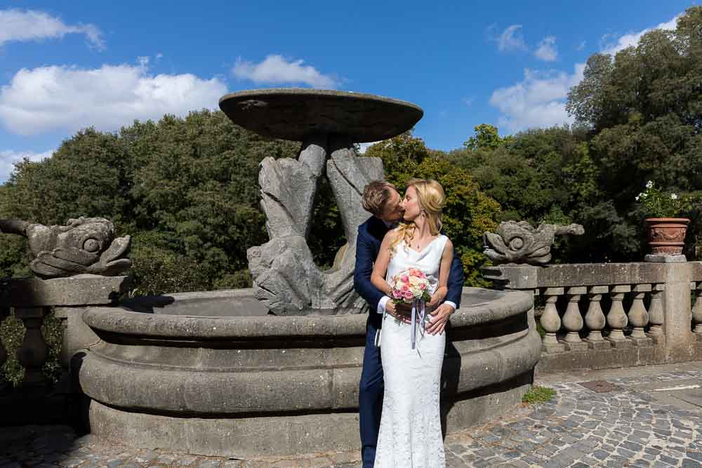 Bride and groom together before the civil matrimony