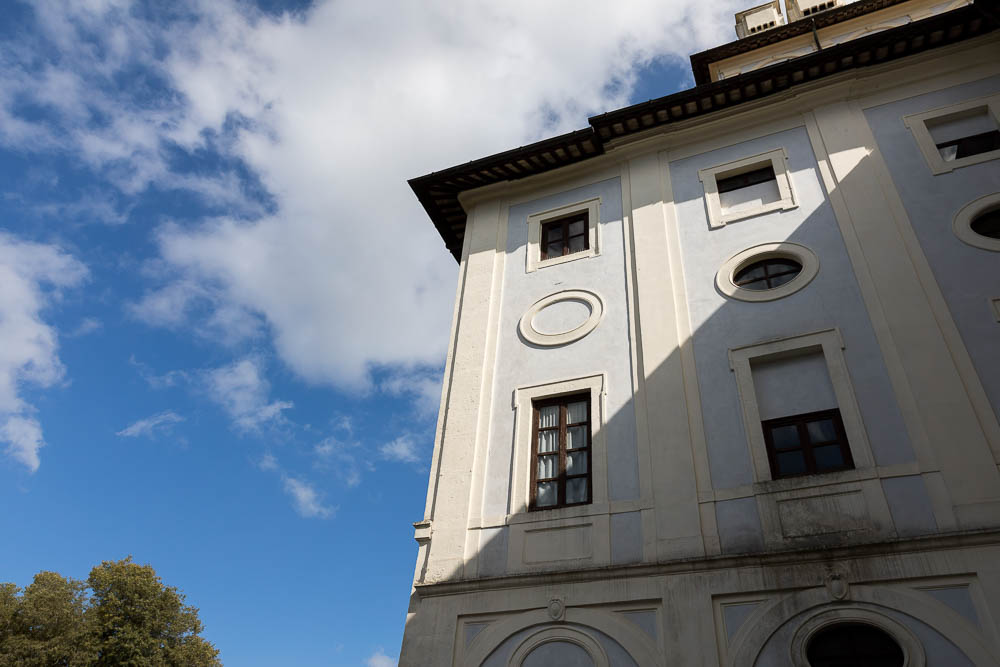 Palazzo Chigi outside view with shadows