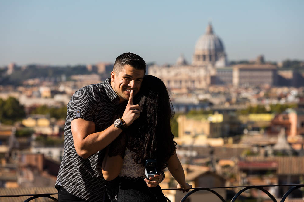 Shh secret wedding marriage proposal in Rome Italy