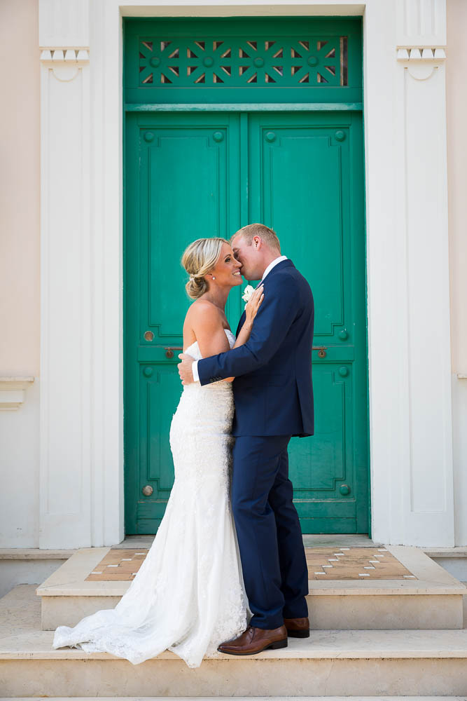 Green door portrait