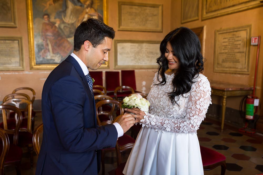 Exchanging wedding rings