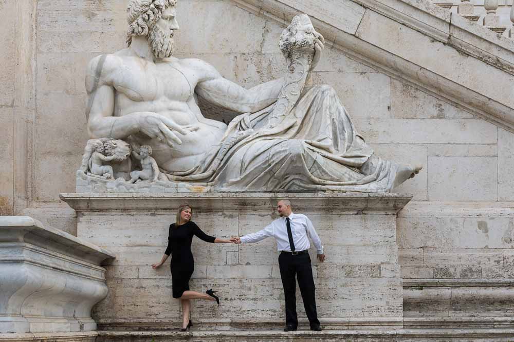 Photography session in ancient Rome