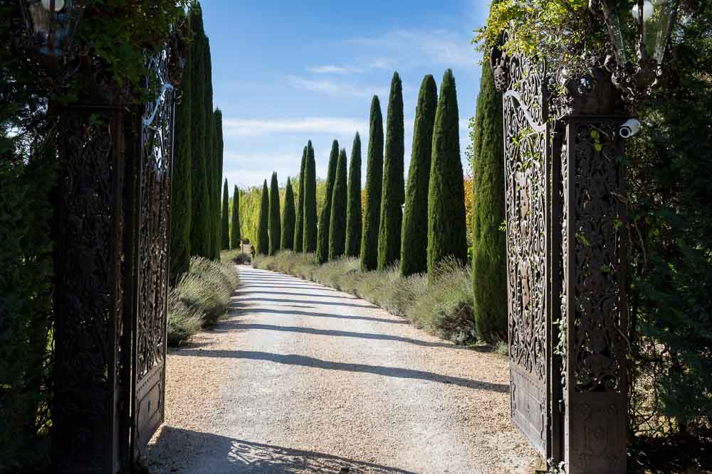 The entrance to the Tuscany Villa Estate