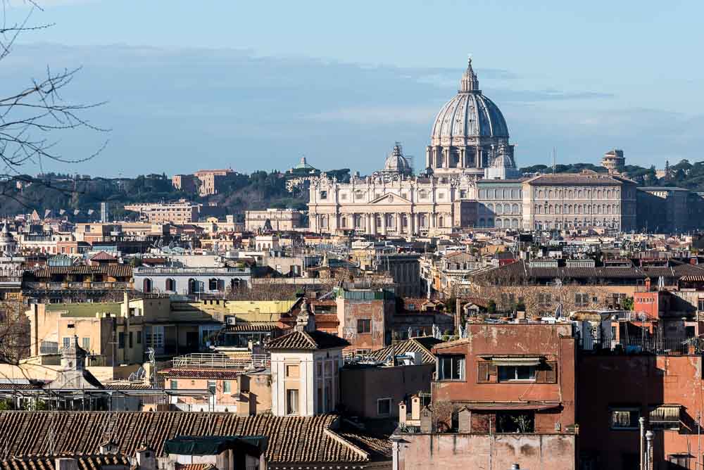 The roman skyline Rome Italy