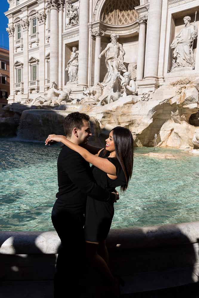 Trevi fountain photo shoot engagement photography