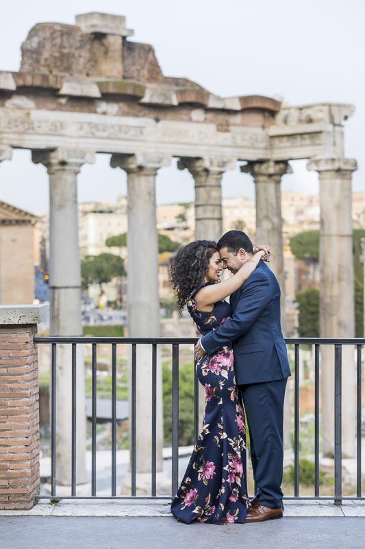 Photos at the ancient forum before old roman columns