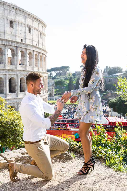 Putting the engagement ring on the hand