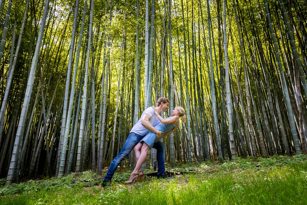 Bamboo forest photoshoot. Image by Andrea Matone photographer. Rome, Italy