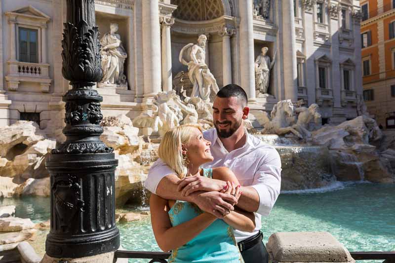 Portrait picture posed at the Fontana di Trevi