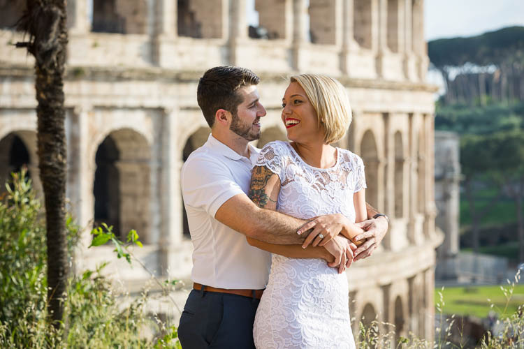 Couple together taking portrait pictures