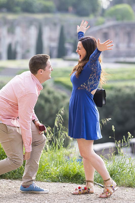 Jumping for Joy! Selfie Photo Surprise Proposal