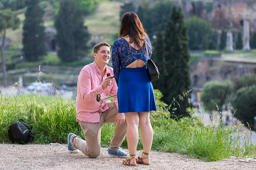Surprise wedding proposal at the Roman Colosseum