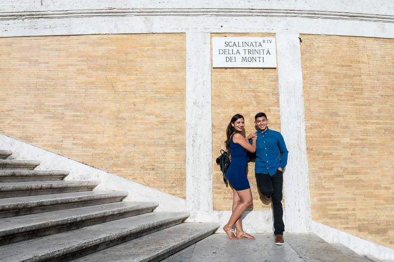 Couple portrait on the spanish steps