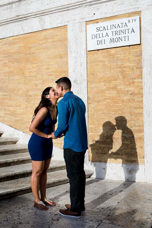 Kissing at Scalinata Trinita' dei Monti