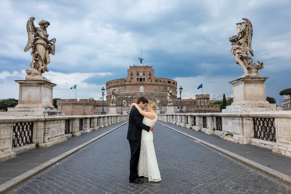 Early morning session wedding photography in Rome Italy