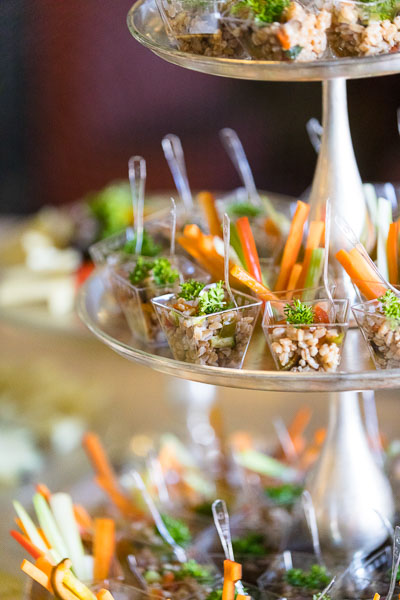 Finger food closeup during a reception