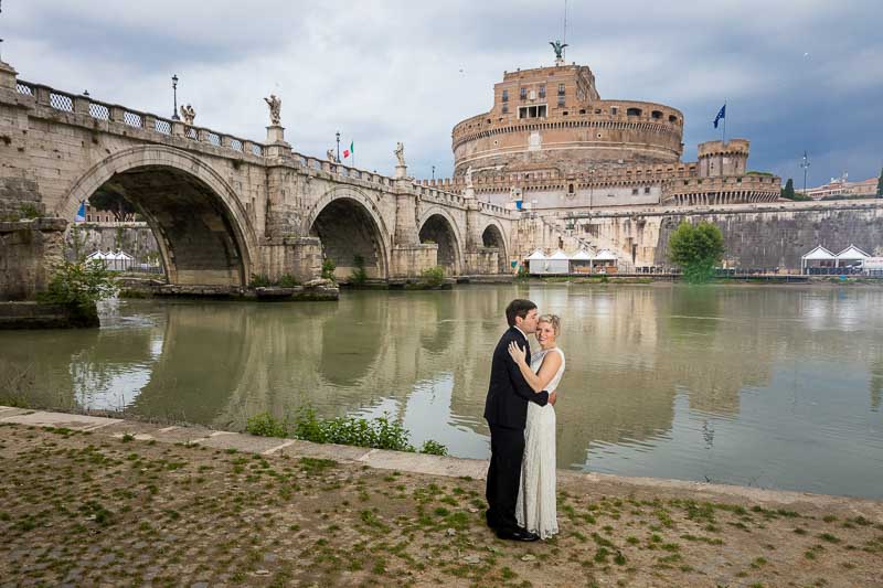 Just married couple photography honeymoon photo session at the Castle of the Holy Angel