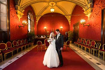 Campidoglio's sala rossa wedding town hall in Rome