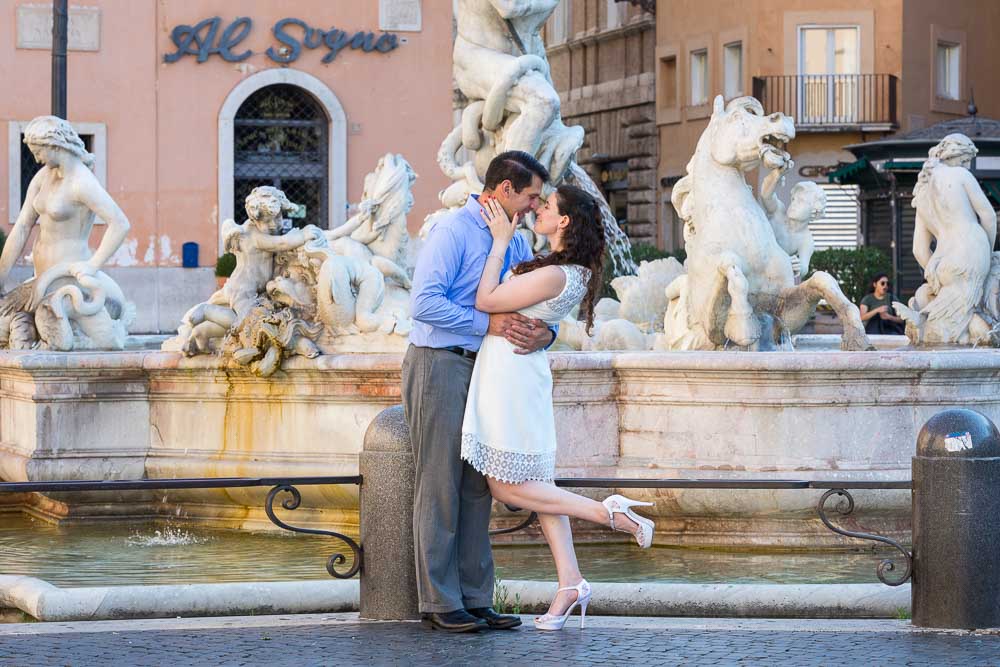 Portrait photo of a romantic couple