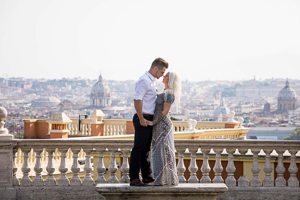 She said yes image shot overlooking the roman skyline