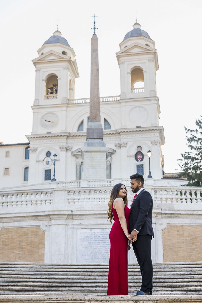 Posed image at the Trinita' dei Monti church