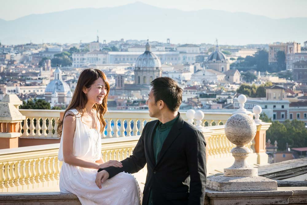 The panoramic view of Rome from the Janiculum hill