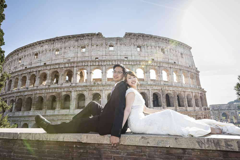 Final portrait picture before the ancient roman Colosseum