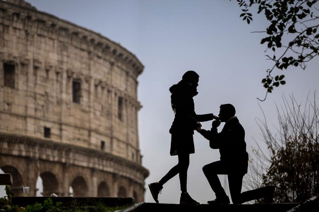 Rome Surprise Wedding Proposal photography by the Andrea Matone photographer studio