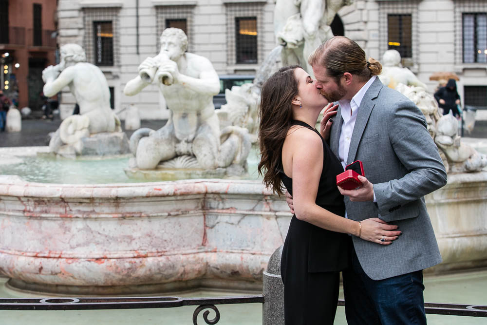 She said yes image photographed by one of Piazza navona scenic water fountains