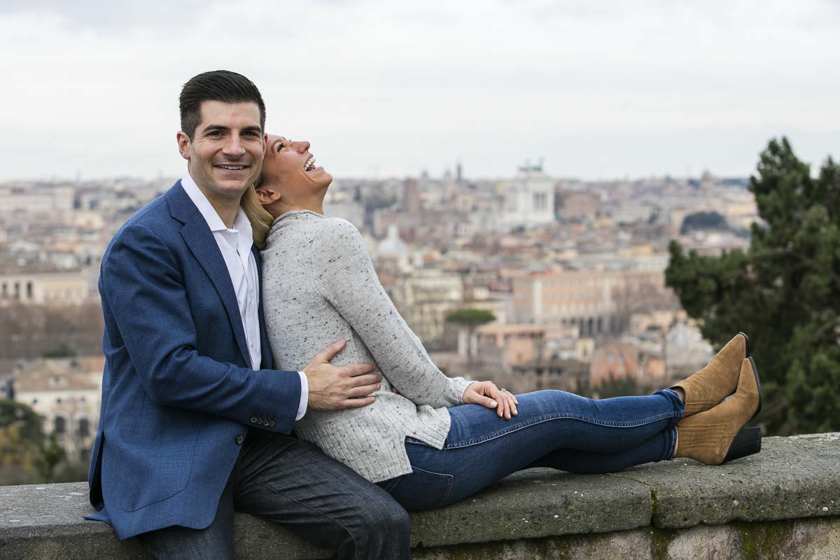 Couple having fun during a photo session