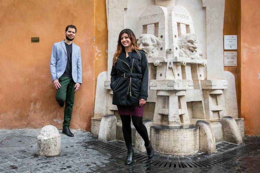 Posed portrait picture during an engagement photo session