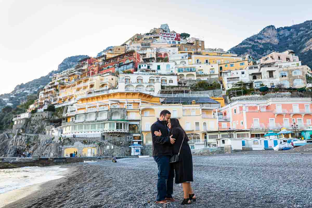 She said yes just engaged during a Positano Surprise Wedding Proposal photo session 