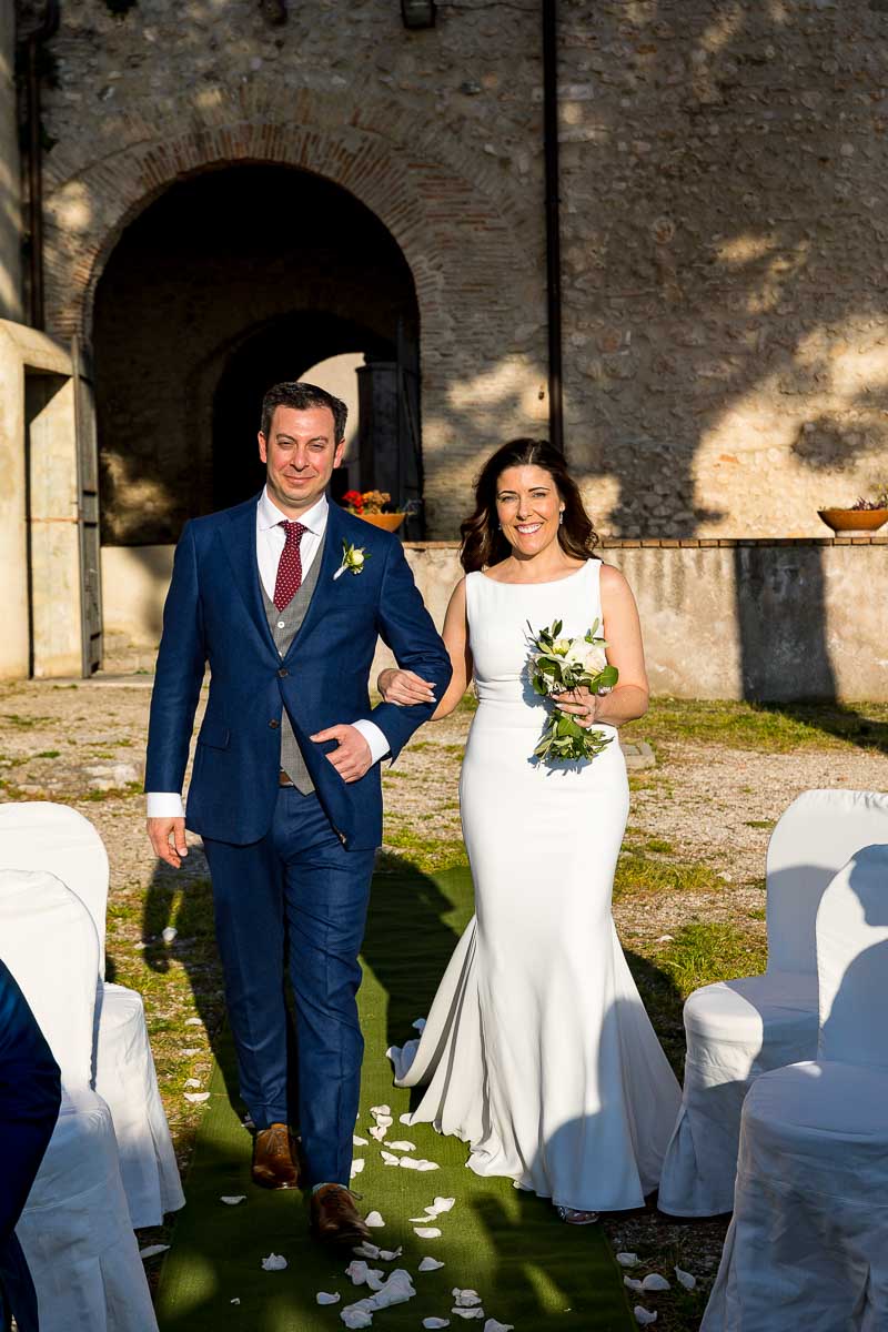 Walking in together for the ceremony