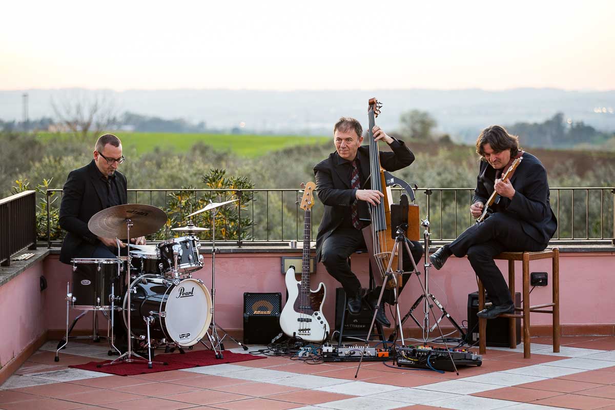 Musical band playing for the villa reception