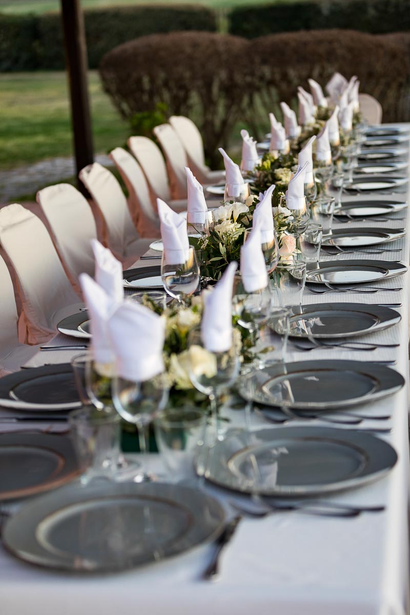 The table set for the matrimonial dinner