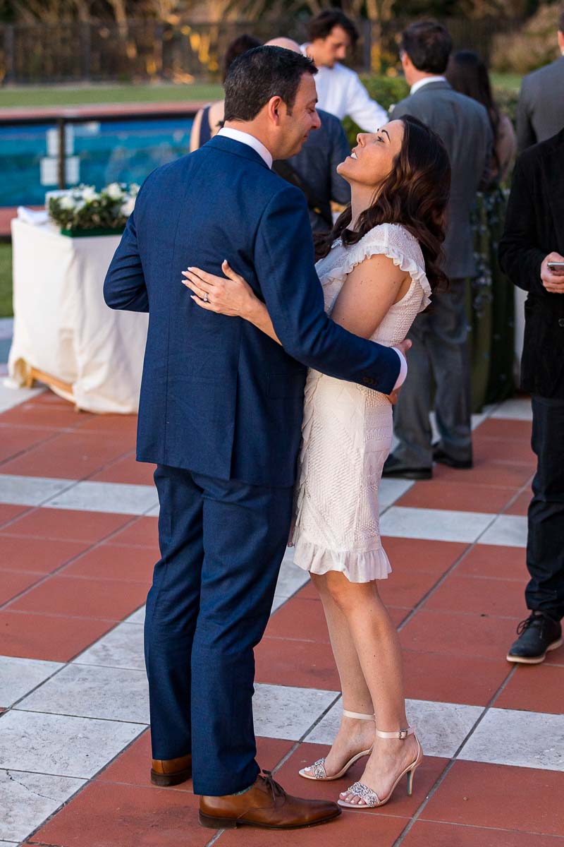 Newlywed dancing at the reception dinner