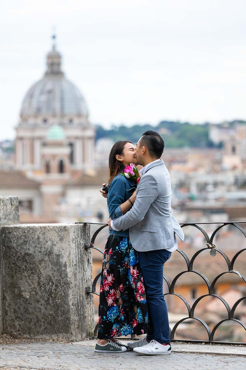 Just engaged in Rome! She said yes image after asking the big question