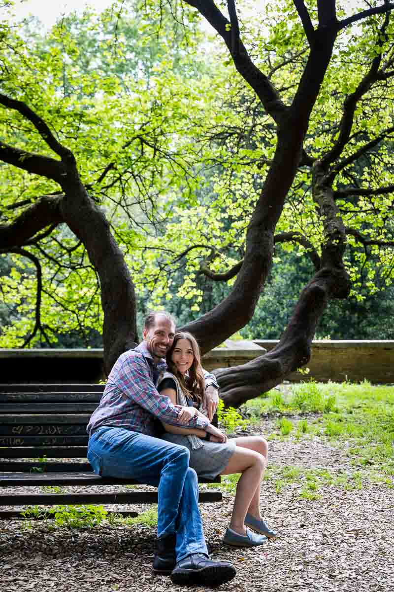 Couple portrait under a tree