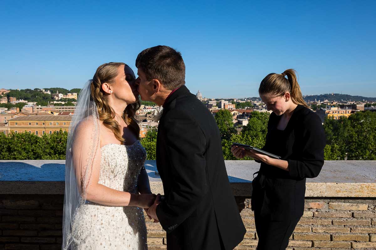 You may now kiss the bride. Just married in the eternal city of Rome Italy