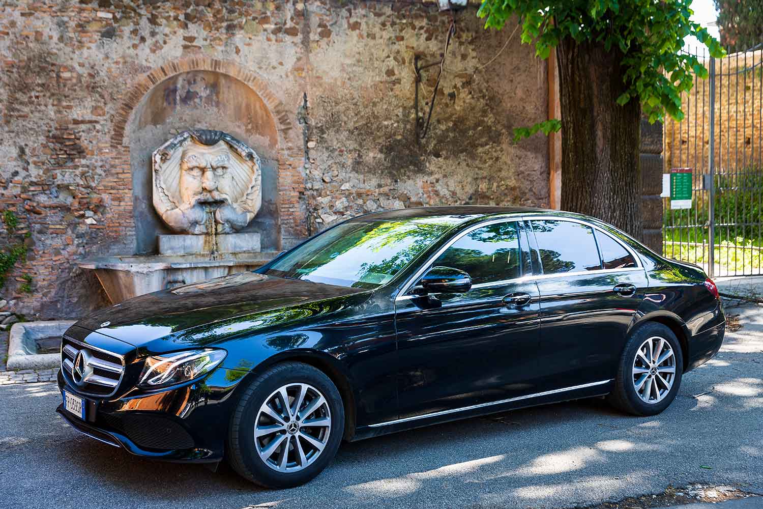 Bride and groom car 2019 Mercedes E class sedan