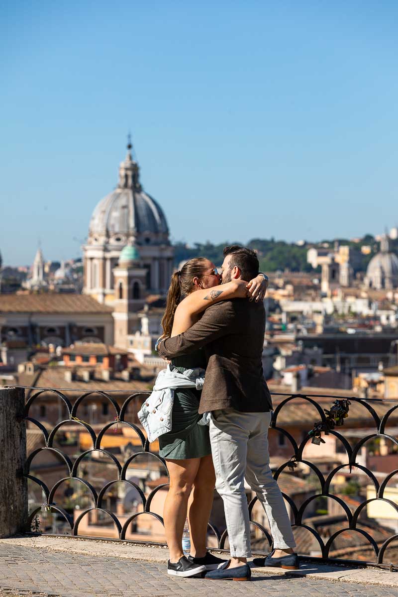 She said yes in Rome with lots of joy and happiness