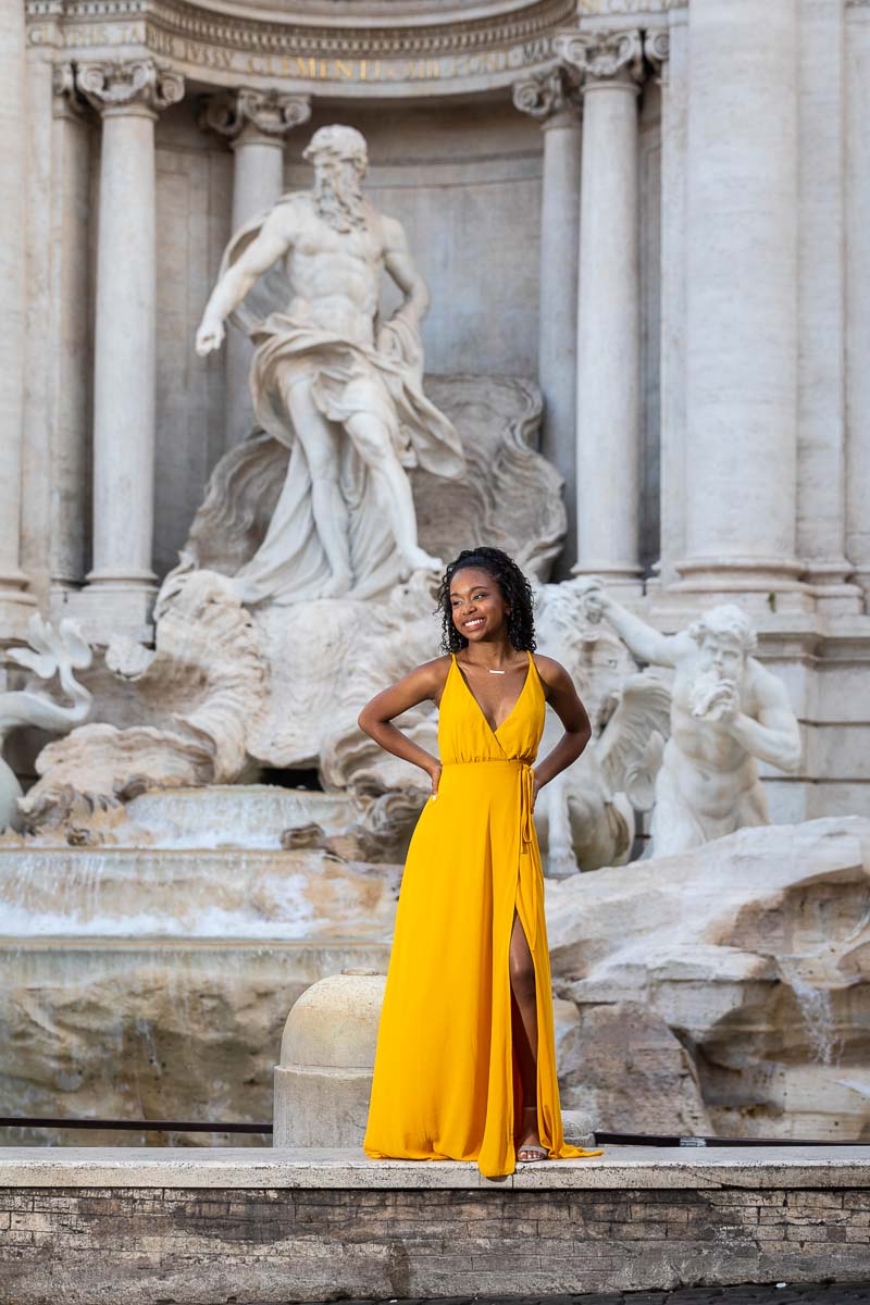 Sweet sixteen portrait pose fontana di trevi roma