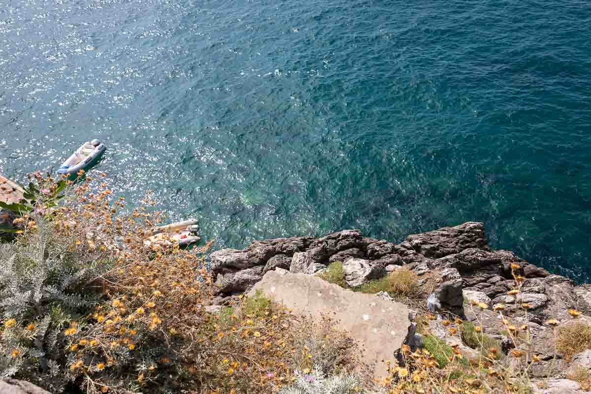 Sea view surface from above